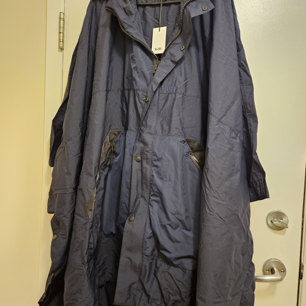 Coach Navy Blue Cape Jacket